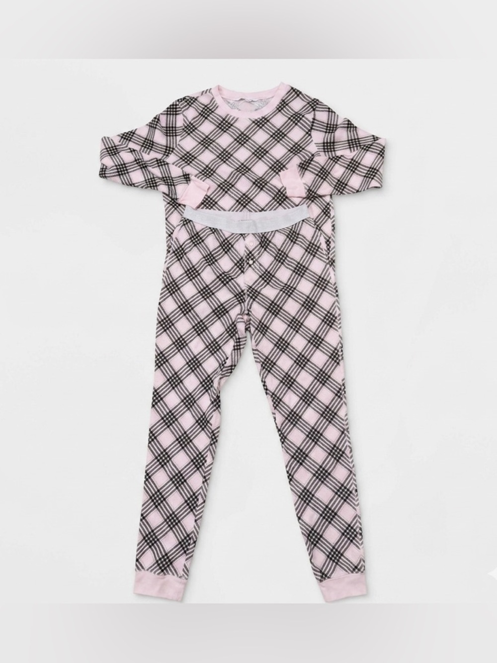 Victoria's Secret Pink and Black Plaid Pajama Set Size Small